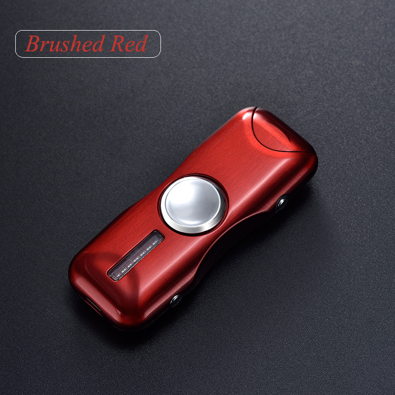 2018 Fashion double arc electric plasma lighter with Led lighting finger spinner lighter