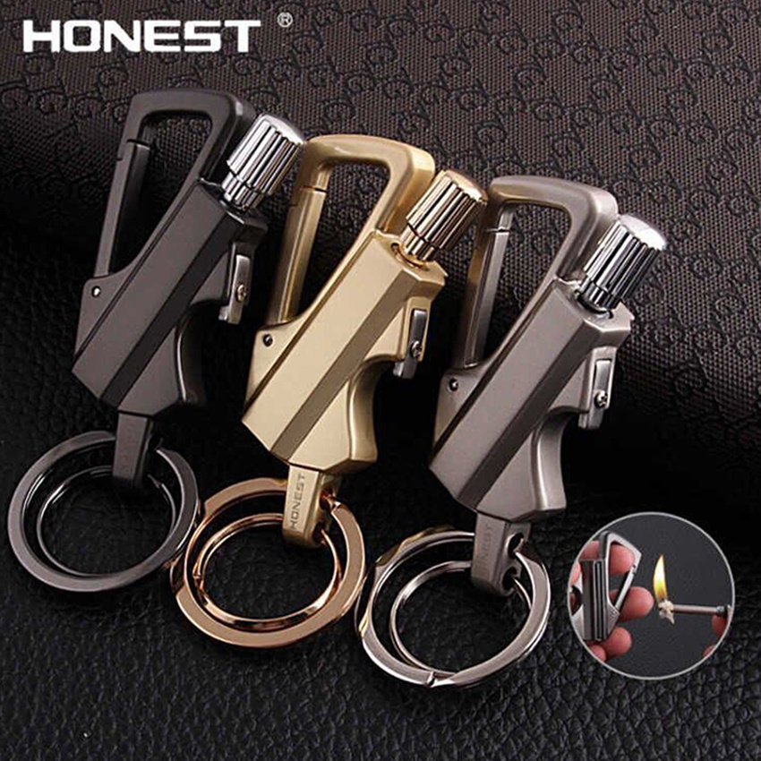 Metal Match Oil Lighter Kerosene Refillable Outdoor Waterproof Key Chain Portable Smoking Accessories Cigar Cigarette Lighters