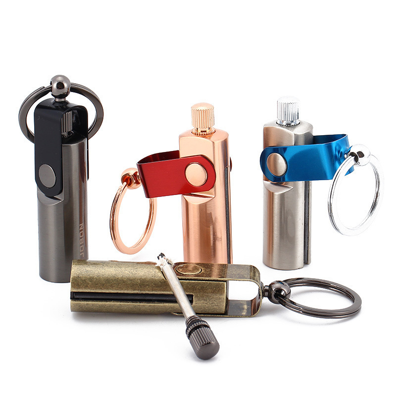 Wholesale JOBON Brand Factory direct sales portable kerosene lighter outdoor waterproof key chain reusable match lighters