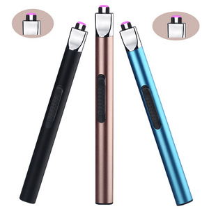 2019 custom metal windproof BBQ lighter electronic fashion USB rechargeable kitchen lighter