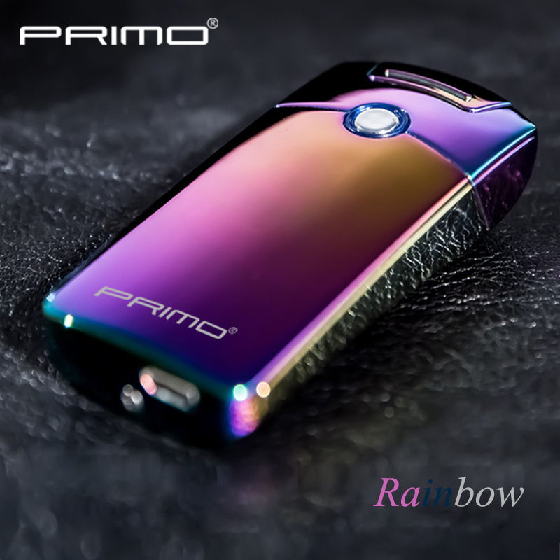 Wholesale Primo Brand Electric Single ARC Lighter CUSTOM LOGO USB charging elegant windproof plasma cigar lighters