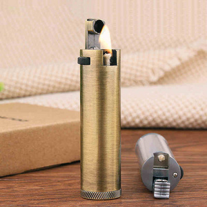 Outdoor kerosene lighter for cigarette round shape Oil flint lighter Torch Lighter