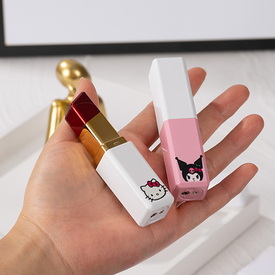 New Creative Design Cute Lipstick Shape Single Flame Gas Lighter Lady Women Portable Smoking Tools Cigarette Cigar Lighters