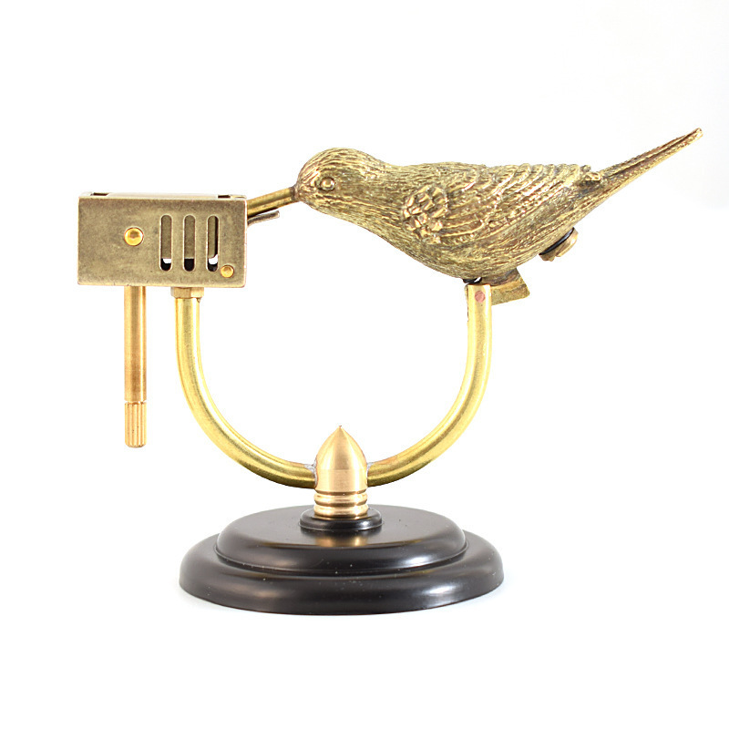 New Arrivals unique fashion design brass kerosene lighter bird automatic ignition art decor collection souvenir gift lighters