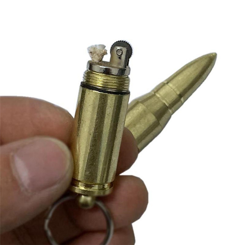 2019 Portable keyring lighter outdoor with keychain for cigarette fashion oil bullet lighter