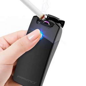 Wholesale Primo Brand Electric Single ARC Lighter CUSTOM LOGO USB charging elegant windproof plasma cigar lighters