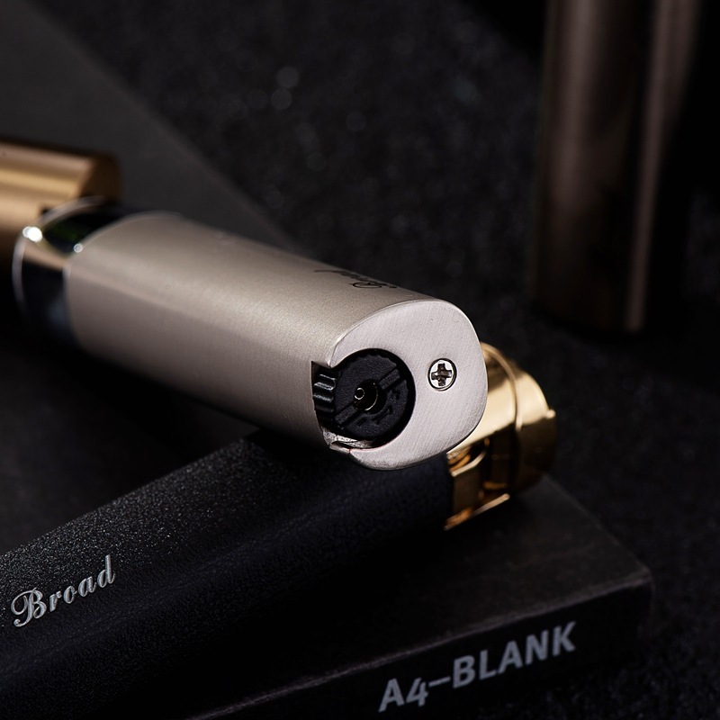 BD436 Slim Portable Windproof Single Flame Lighters Smoking Accessories Metal Cigarette Cigar Torch Lighter