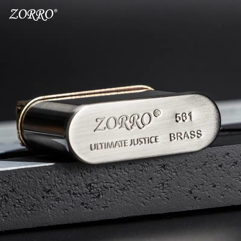 Factory direct ZORRO BRAND automatic ignition classic cigarette oil lighters good quality portable metal retro kerosene lighter