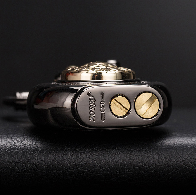 Zorro Classical Kerosene Lighter Z620 Retro Fashion Luxury High Quality Pure Copper Cigar Cigarette Lighters