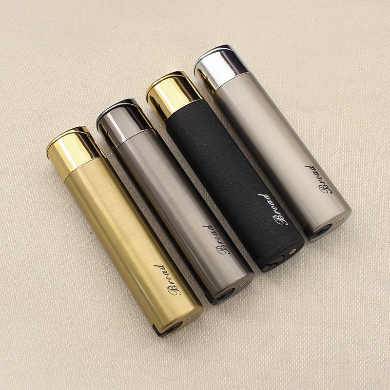 BD436 Slim Portable Windproof Single Flame Lighters Smoking Accessories Metal Cigarette Cigar Torch Lighter