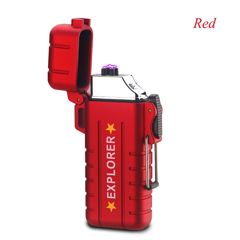 2019 Wholesale windproof camping lighter for cigarette usb rechargeable arc lighter waterproof