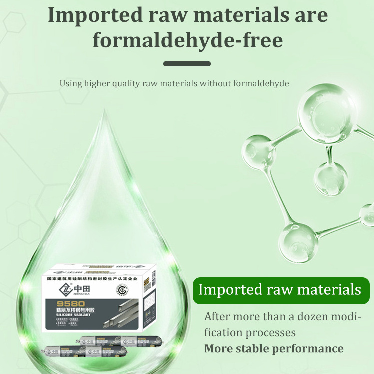 Components Sealant Glue High Strength Elasticity Stainless Steel Metal Doors Windows Neutral Silicone Glass Glue Sealing Gaps