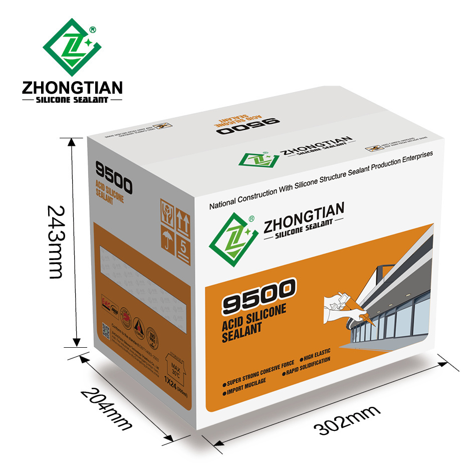 Zhongtian9500 Waterproofing Seale High Adhesion Gp Silicone High Elasticity Glass Glue Sealant