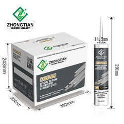 ZHONGTIAN Adhesives Sealants Window Silicone Glue Silicone Model Glass OEM Neutral Weather Resistance Silicone White 12 Months