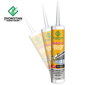 ZHONGTIAN acetic GP glass glue sealant 3m silicone adhesives & sealants for large glass plate