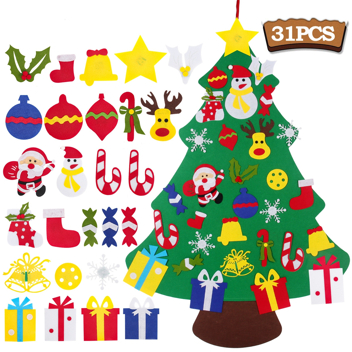 Wholesale of new handmade Christmas trees by manufacturers, children's DIY holiday atmosphere decorations, Christmas trees