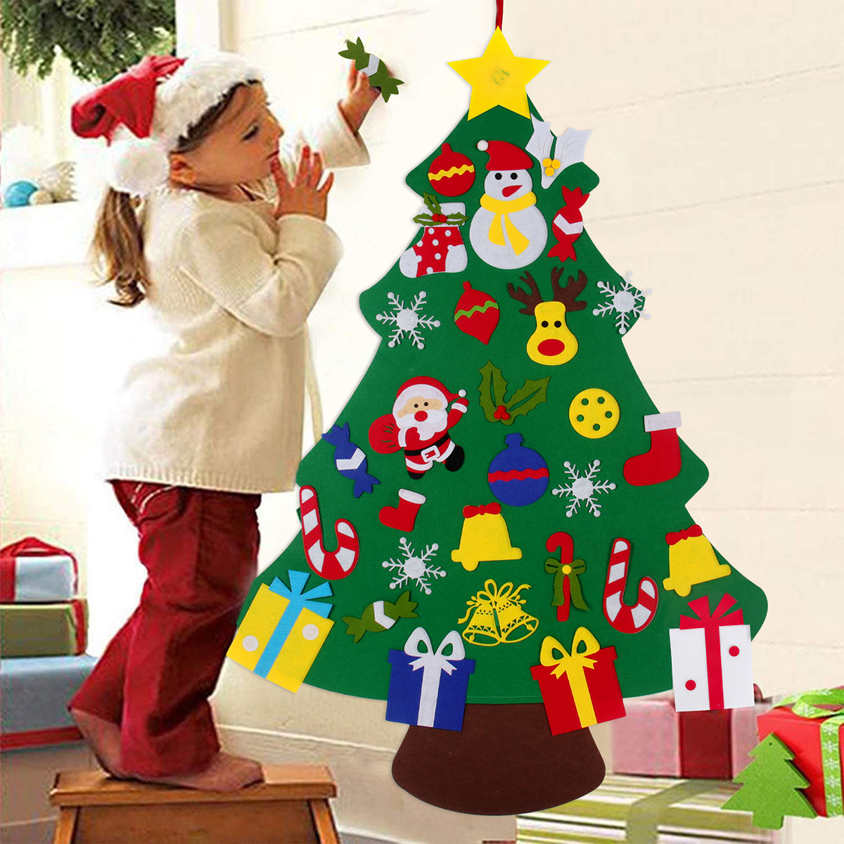 Wholesale of new handmade Christmas trees by manufacturers, children's DIY holiday atmosphere decorations, Christmas trees