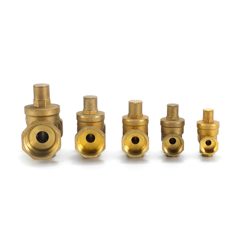 Wholesale of brass material air pressure reducing valves, customized size pipe fittings and accessories