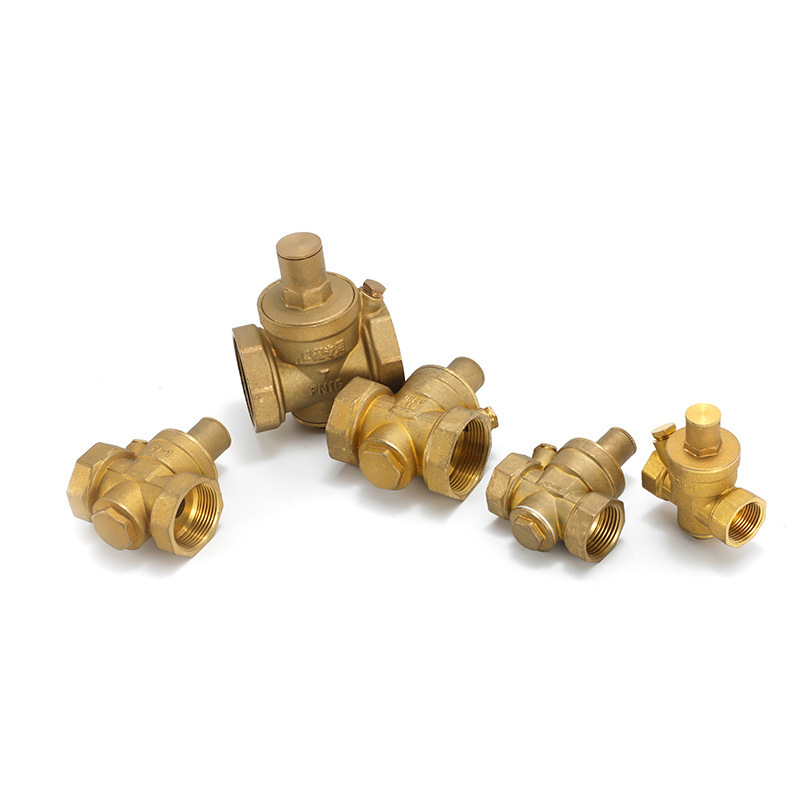 Wholesale of brass material air pressure reducing valves, customized size pipe fittings and accessories