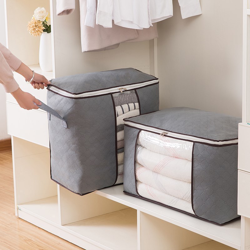 Factory price clothing storage basket Oxford fabric material home clothing blanket storage organizer