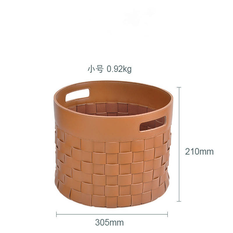 2022 China Hot Selling Leather Woven Storage Basket Bag Laundry Item Storage