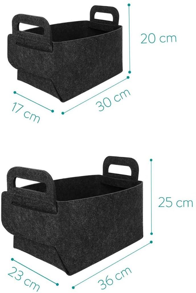 2022 Amazon Hot Selling Wardrobe Clothes Organizer Jeans Felt Storage Basket Washable Folding Stackable Easy Storage