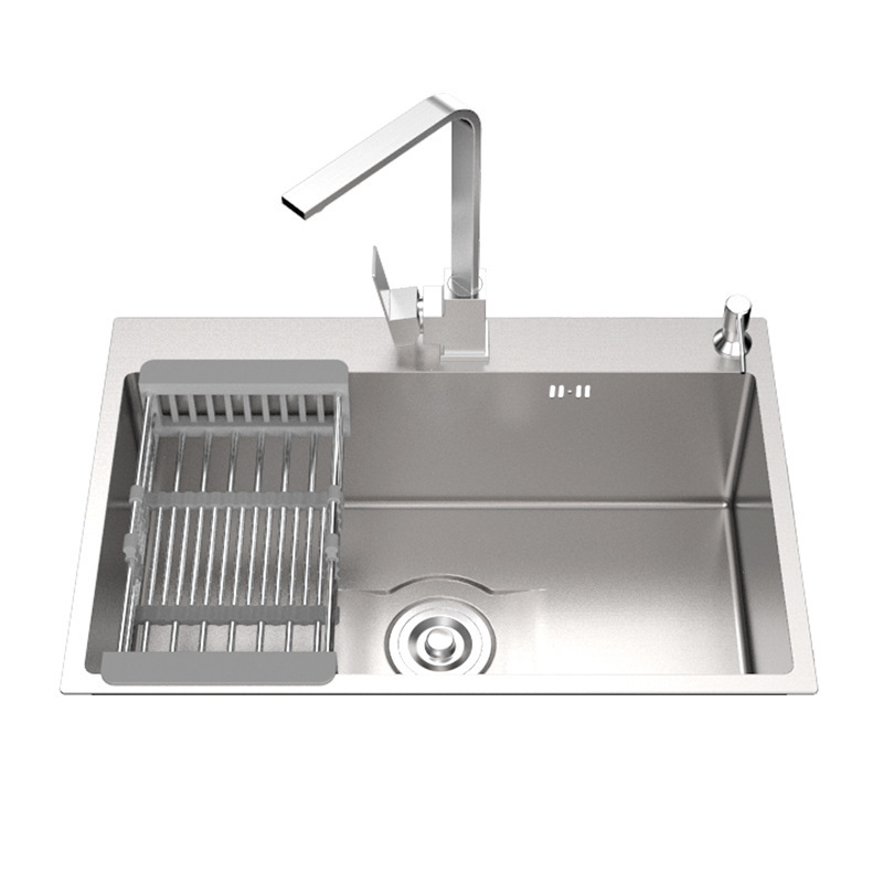 Wholesale hot selling 304 stainless steel intelligent waterfallmultifunction kitchen sink silver kitchen faucet sink metal