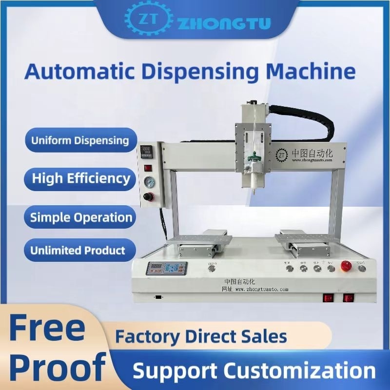 ZT-DJ441-02 LCD Glue Dispensing System  Bonding Machine With 4 Axis For Glue Epoxy Adhesive Dispensing