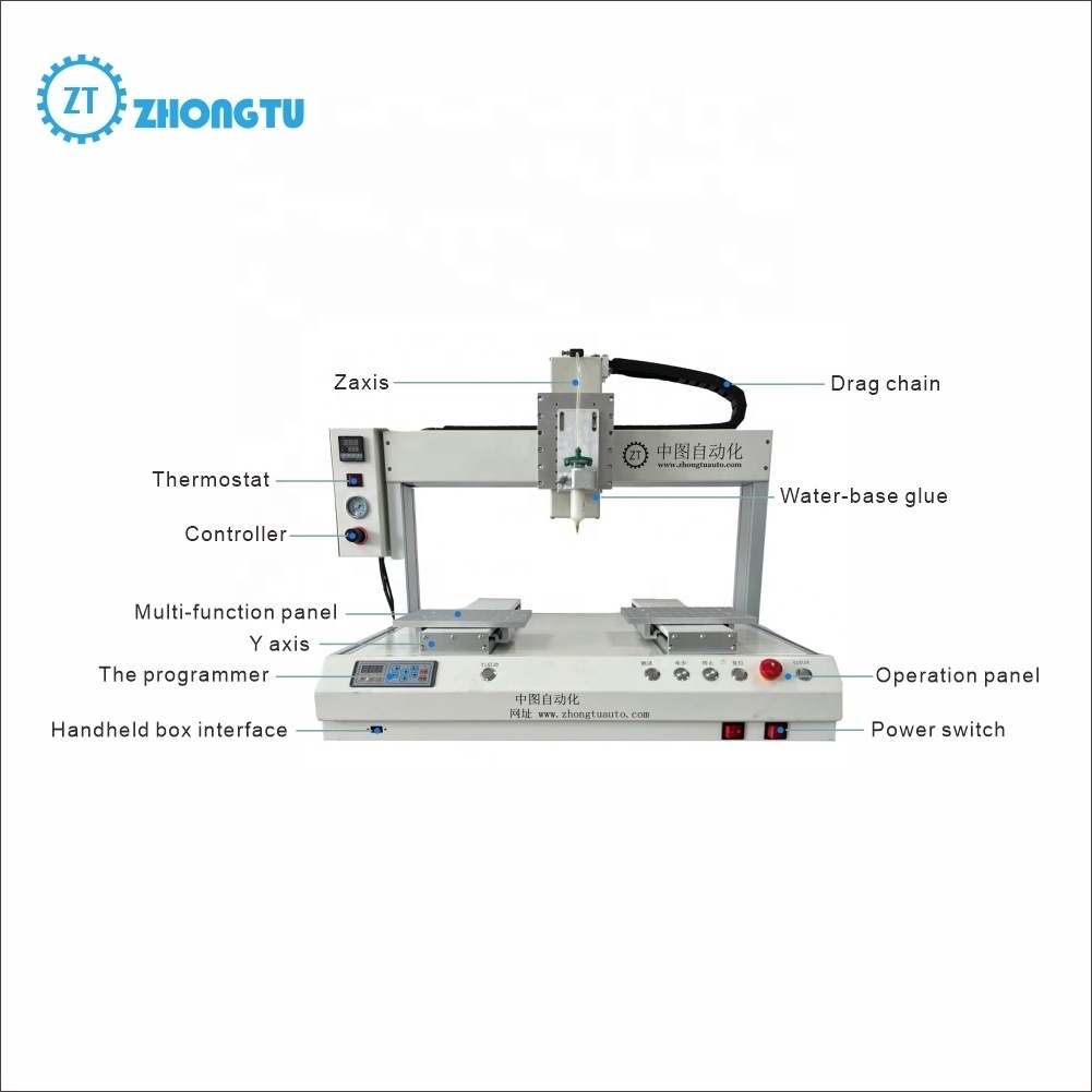 ZT-DJ441-02 LCD Glue Dispensing System  Bonding Machine With 4 Axis For Glue Epoxy Adhesive Dispensing