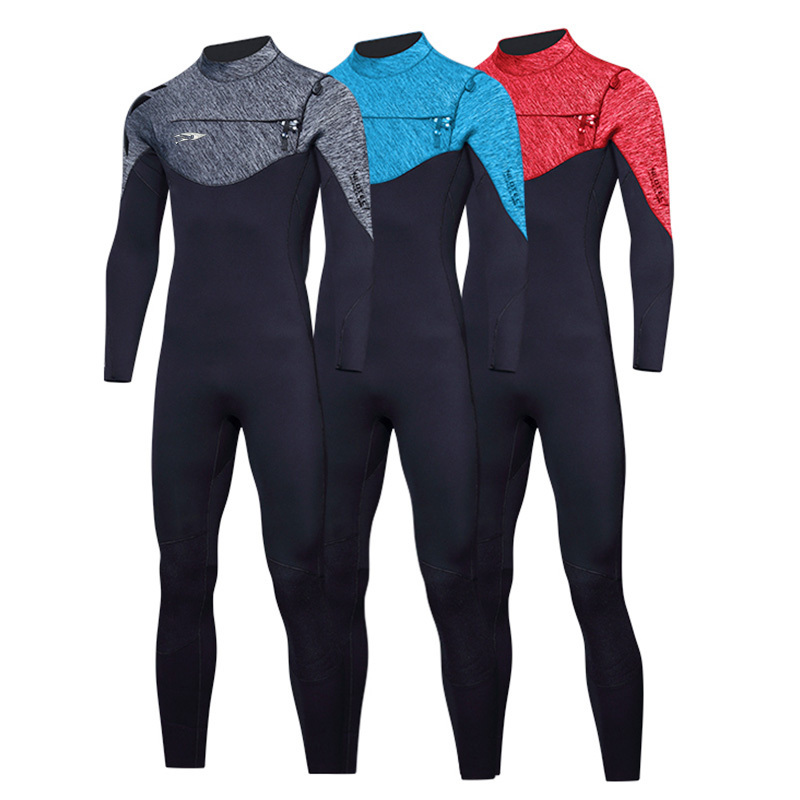 Custom 3Mm Tape Seals Jetsurf Adventure Suit Men Colorful  Body Neoprene Diving Surfing Wetsuit