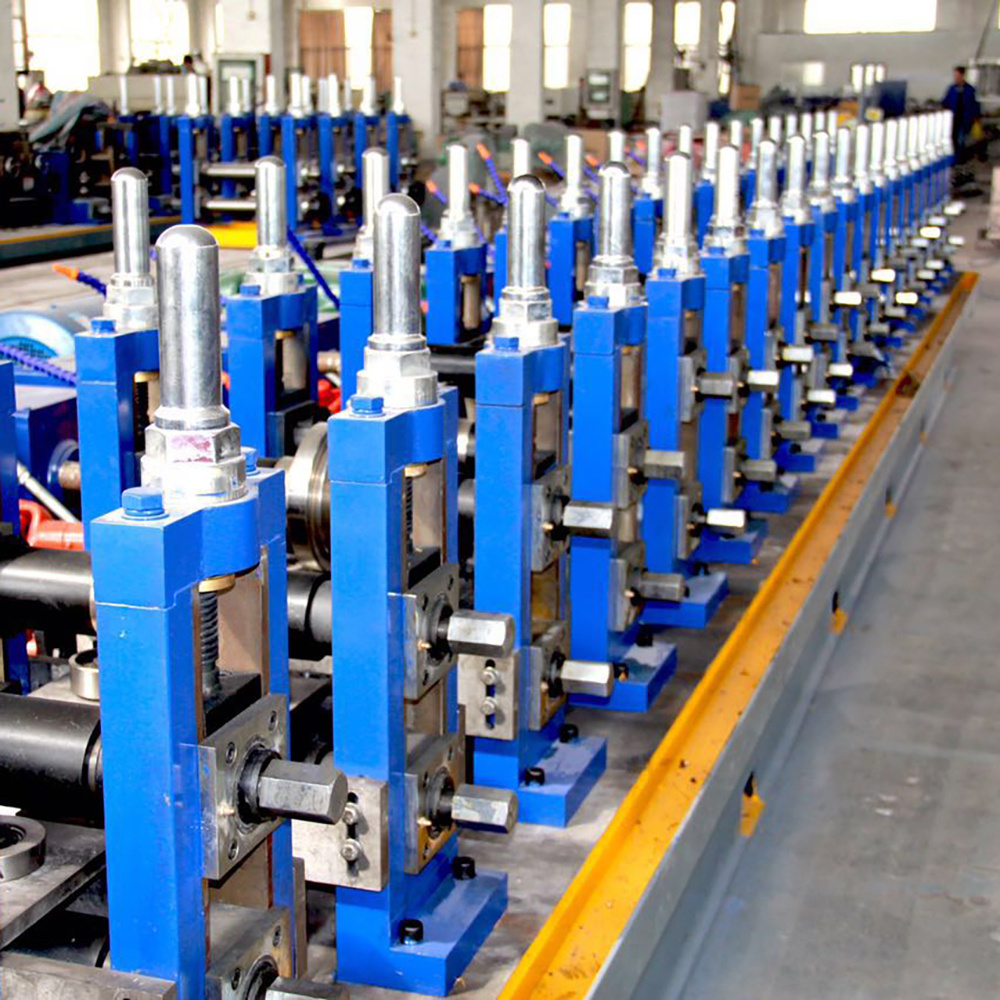 high frequency welded round square pipe making roll forming machine