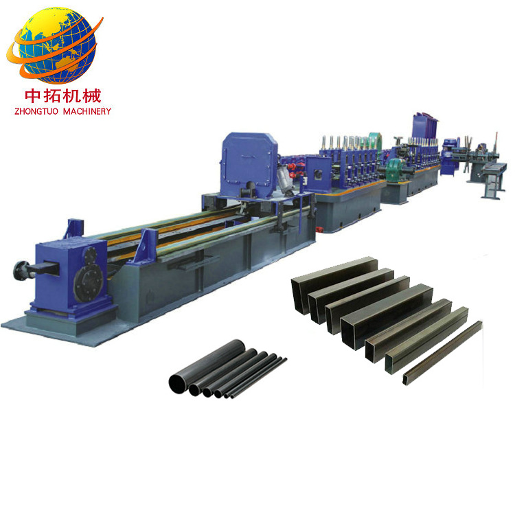 high frequency welded round square pipe making roll forming machine