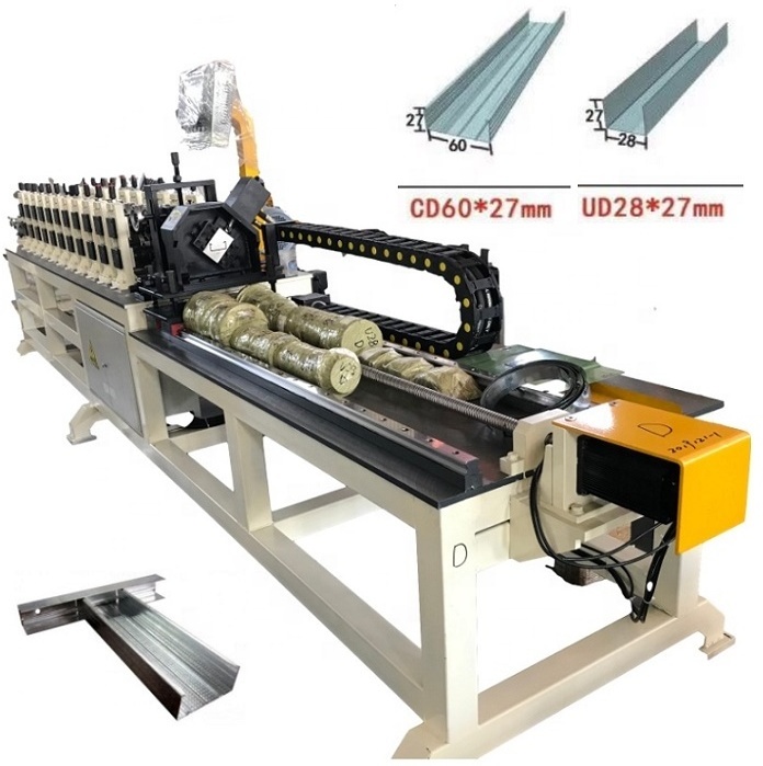 Machine to manufacture steel profiles stud and track roll forming machine metal CD UD CW UW drywall plaster machine