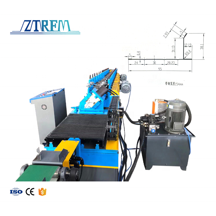 ZTRFM OEM ODM CUSTOMIZED USA fully automatic Pre-painted Steel T-Style F5 drip edge roll forming machine