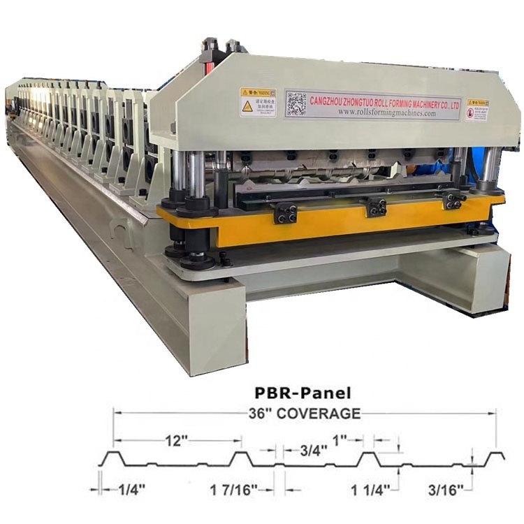 USA popular PBR panel R panel roofing sheet metal steel iron roll forming machine