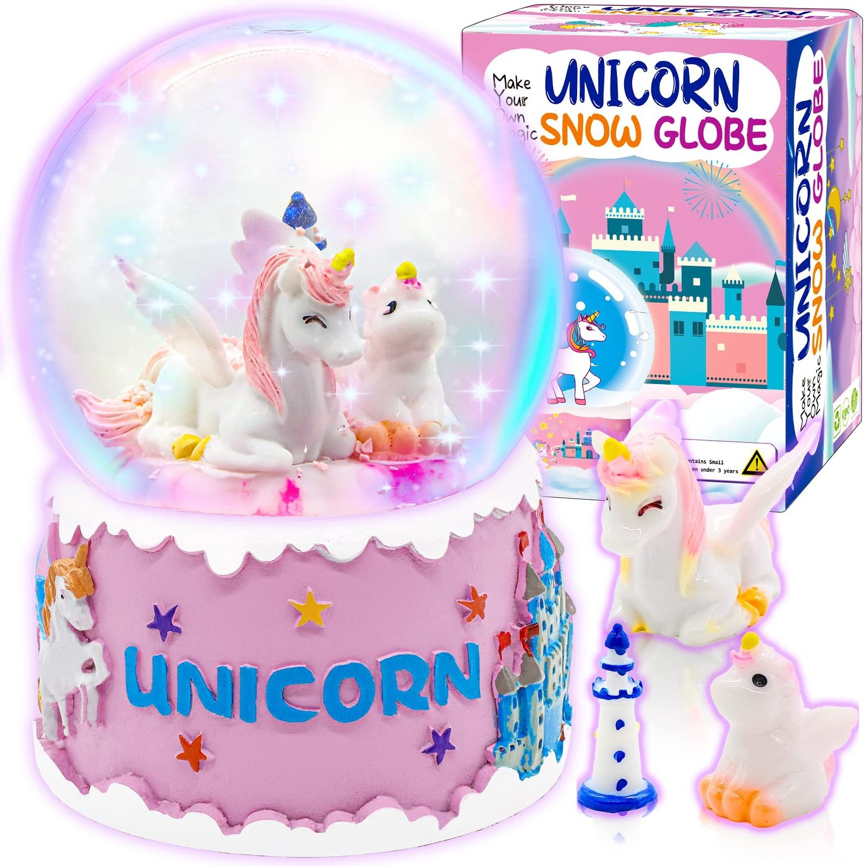 Make Your Own Unicorn Snow Globe DIY Snow Globe Ball Kit for Kids Toys