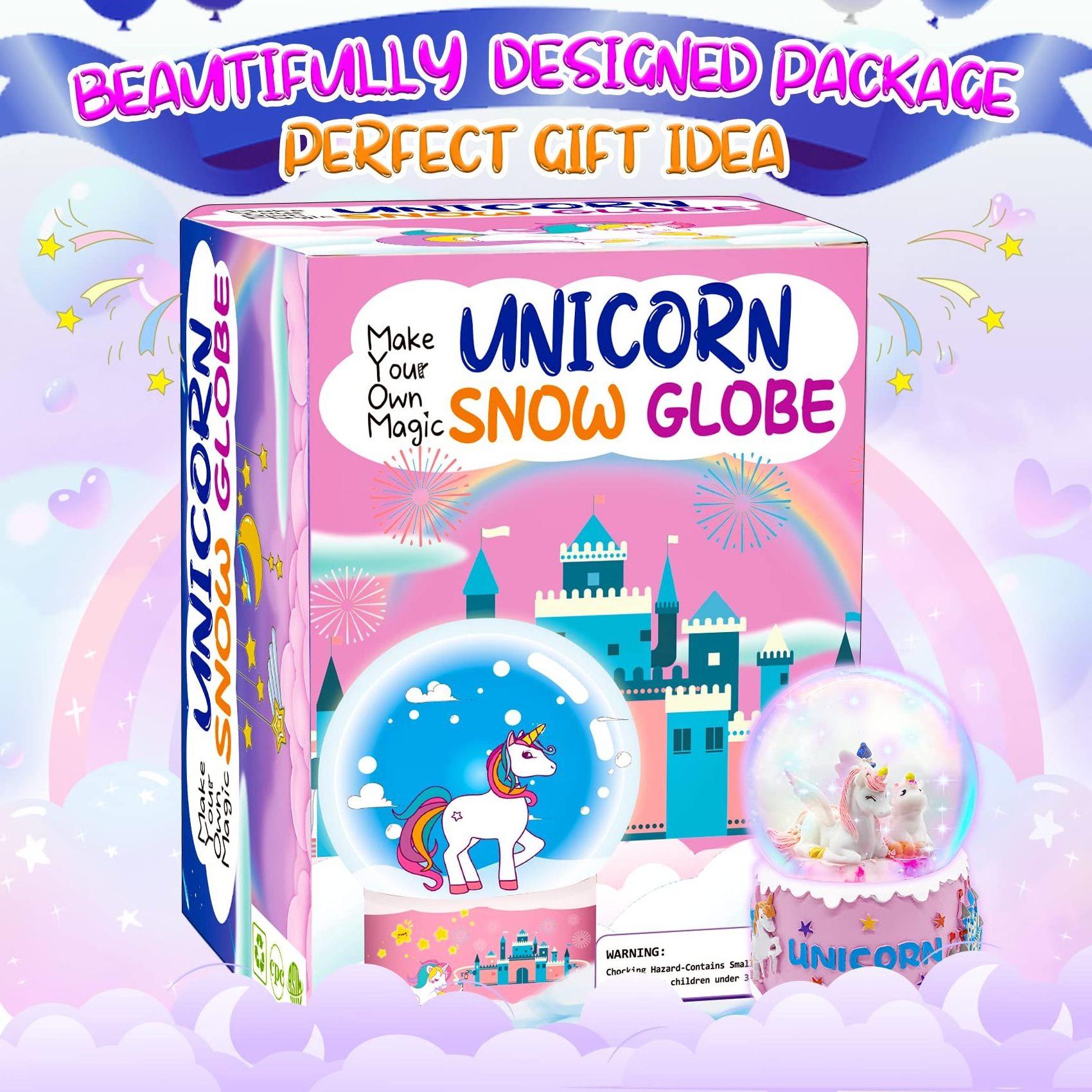 Make Your Own Unicorn Snow Globe DIY Snow Globe Ball Kit for Kids Toys