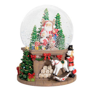 Snow Globe Christmas Musical - Santa Claus Christmas Tree Water Snowball 7 Colo light change music box Christmas Decoration