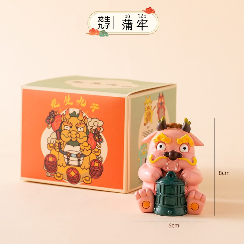 Wholesale Chinese Fengshui statue Cute dragon figurine decoration for kids toys gifts