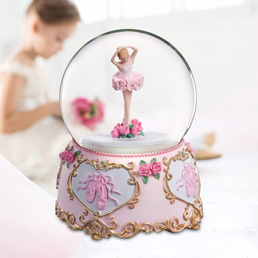 Musical Ballerina Dancing Couple Snow Globe for Wedding