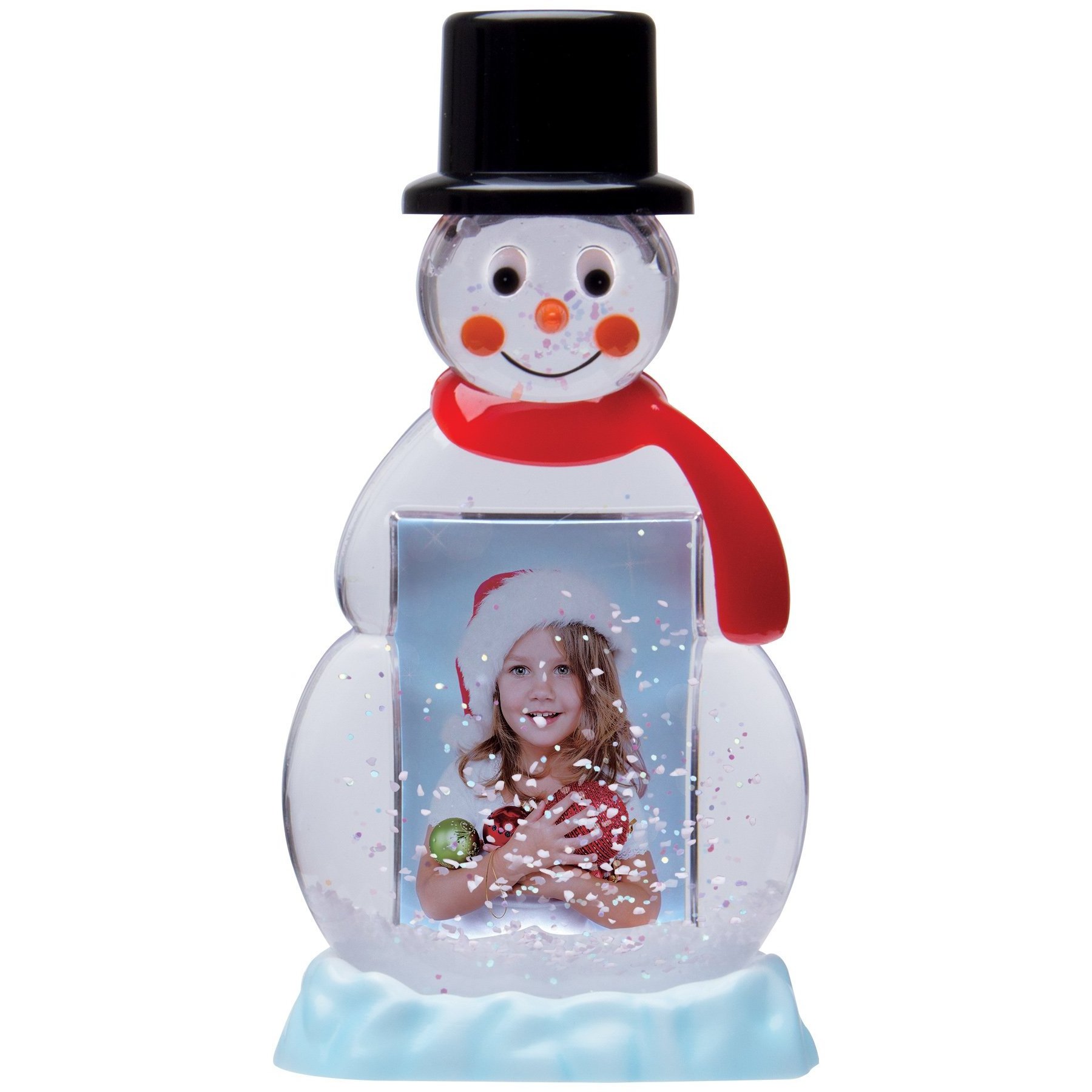 Custom Resin Photo Frame Christmas Snow Globe With Picture with Music Box