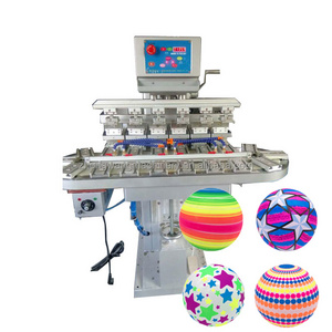 Pvc Ball Full Pad Printer 4 Colour Automatic Balls Toys High Speed Tempo Printing Machine