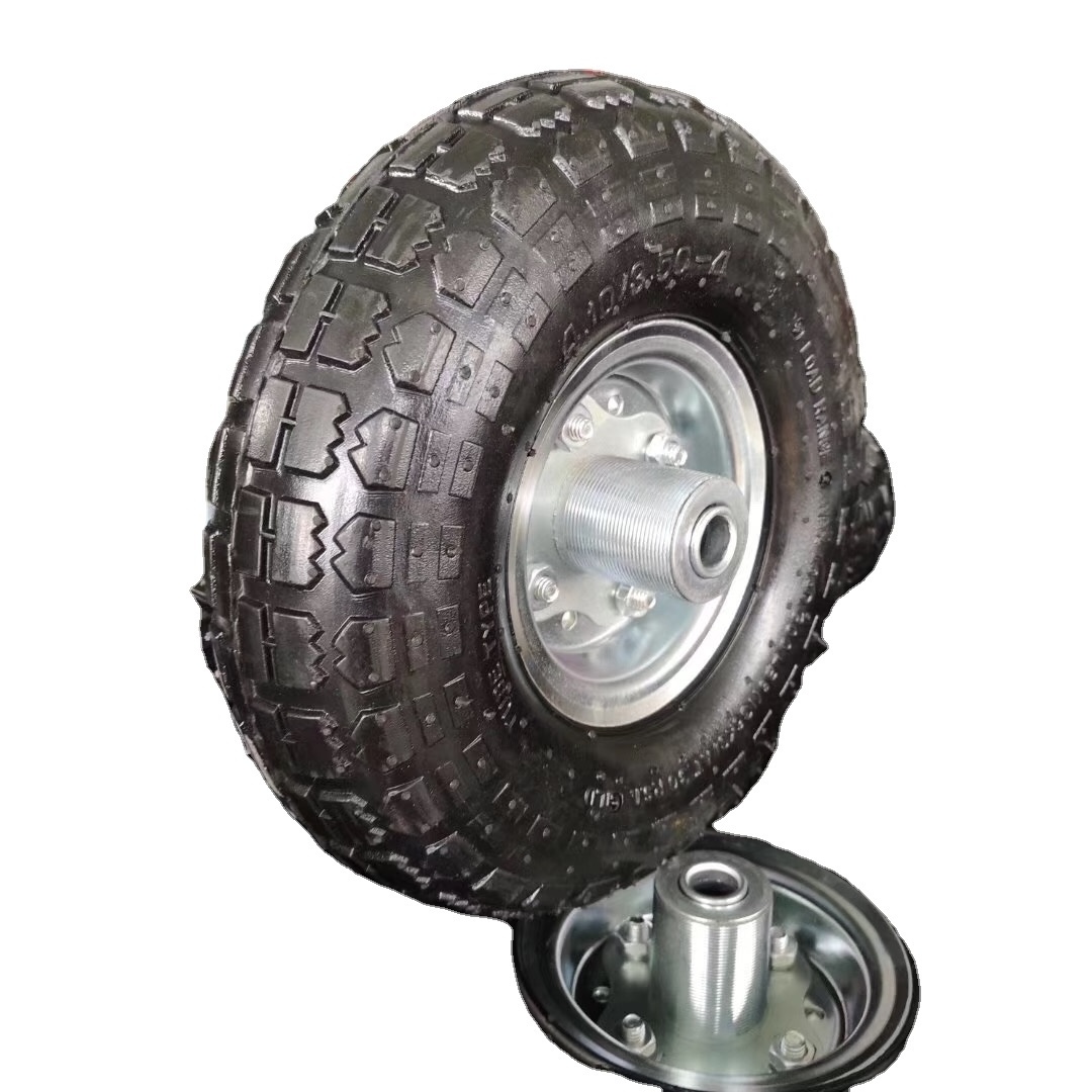 4.10/3.50-4 Flat Free and Hand Truck Tire Wheelbarrow Wheel