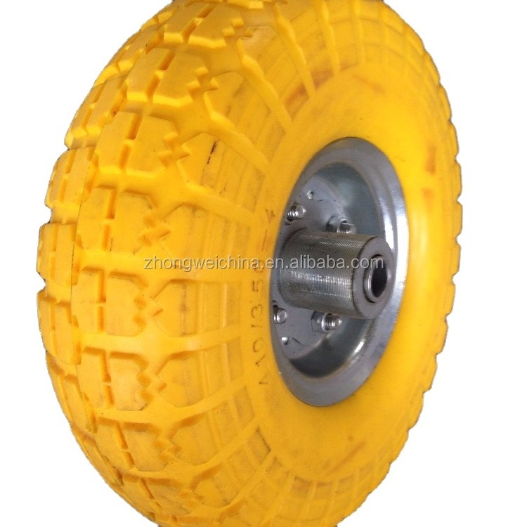 4.10/3.50-4 Flat Free and Hand Truck Tire Wheelbarrow Wheel