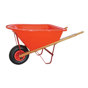 Wheel Barrow WB0203 Plastic Tray wood handle  For Garden outdoor tool