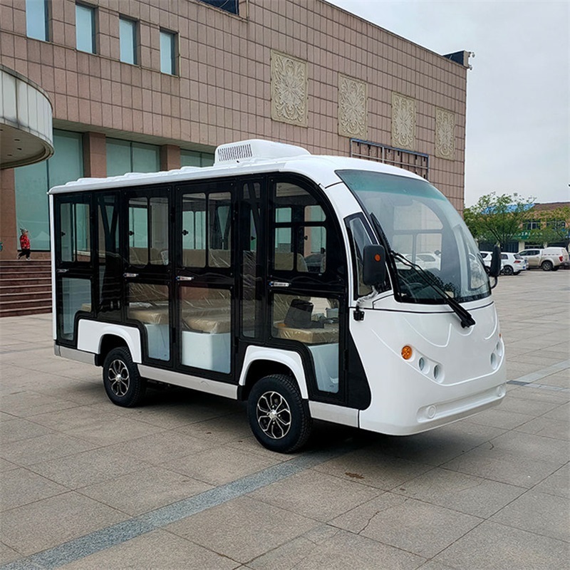 2023 Cheap New Energy Car White Pure Electric Car Golf Carts 11 Seater Tourist Car Sightseeing With Hot Wholesale