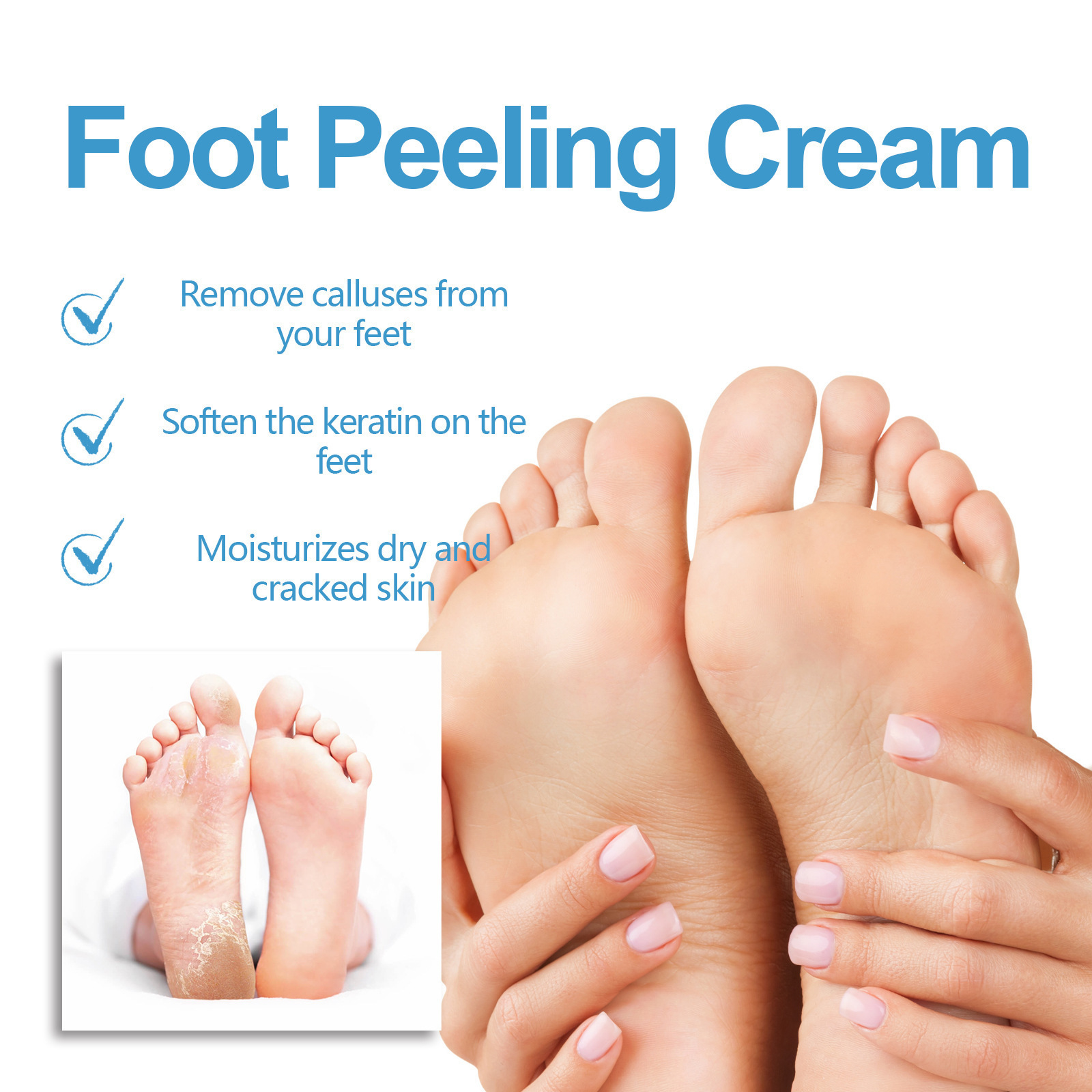 private label natural herbal moisturizing rough cracked feet remove foot odor deodorant exfoliating callus foot peeling cream