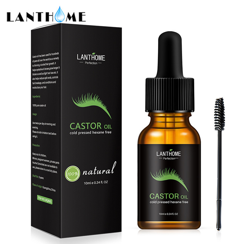 OEM ODM 100% natural essential oil eyelashes growth hydrating thicker longer strengthen lashes castor oil mascara