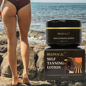 wholesale natural herbal moisturizing elastic firming beach outdoor sun-free self tanning body lotion for men and women