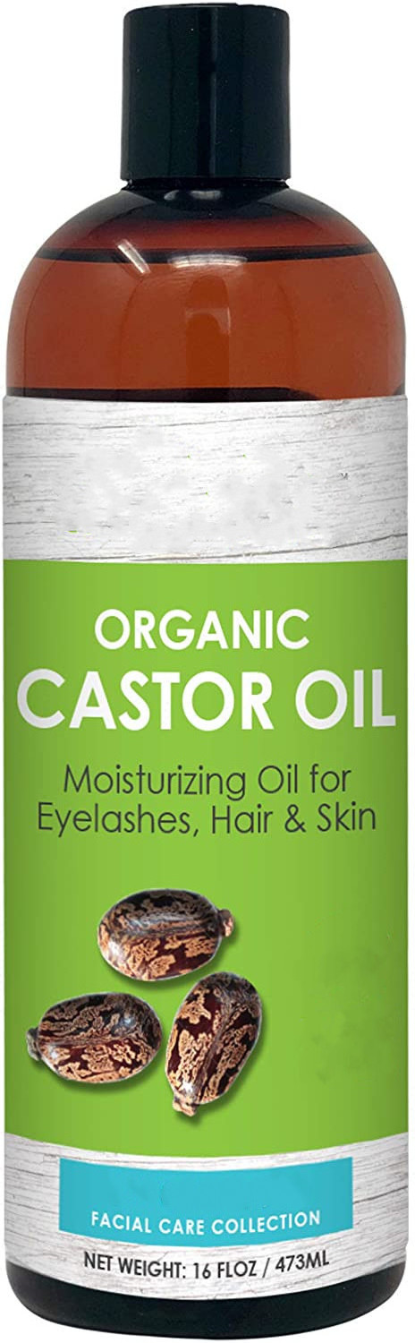 OEM Private label 100% pure Organic Black Castor oil 16oz 473ml BULK for hair and eyelashes growth